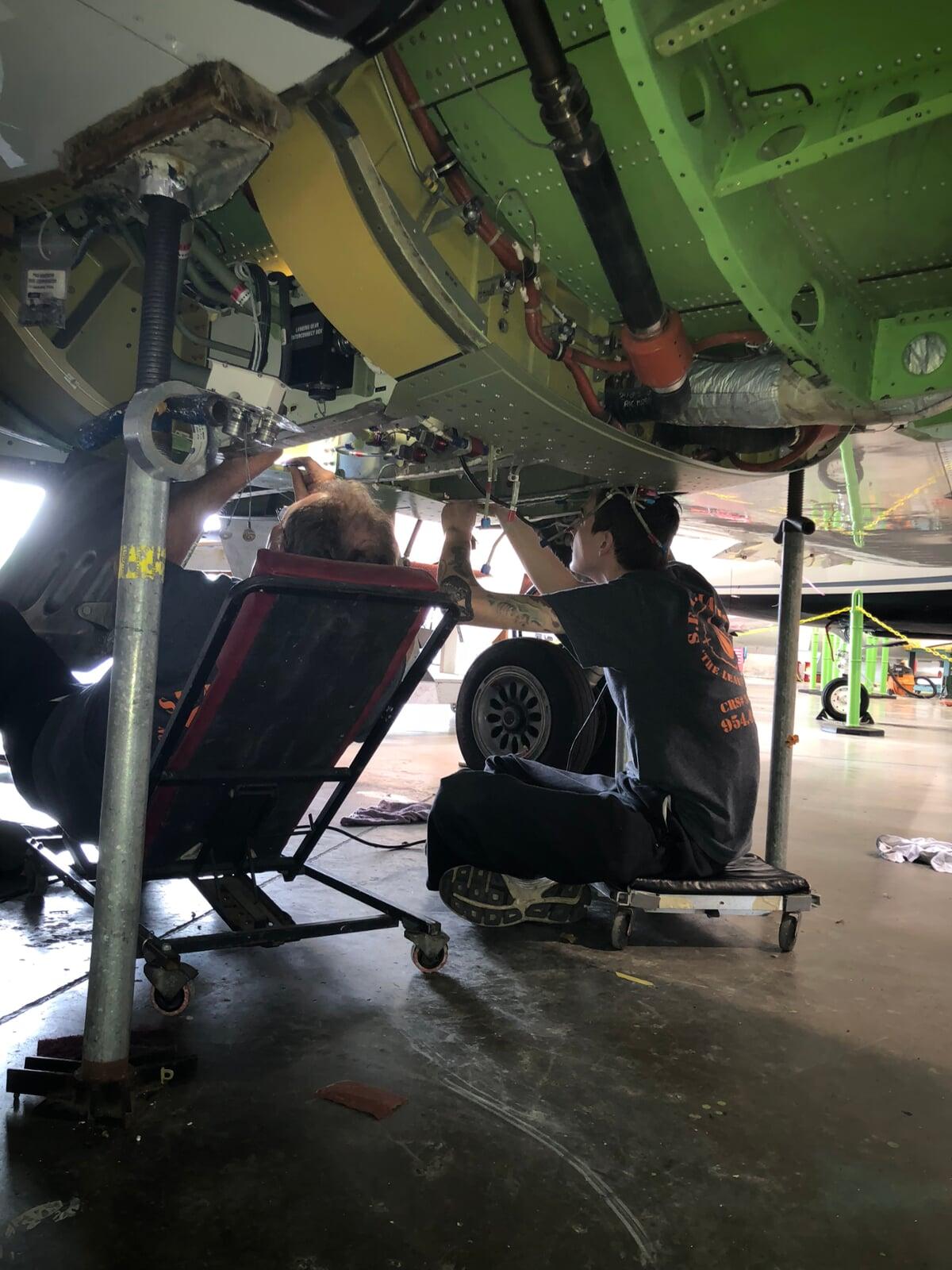 Lear 45 center wing skin replacement