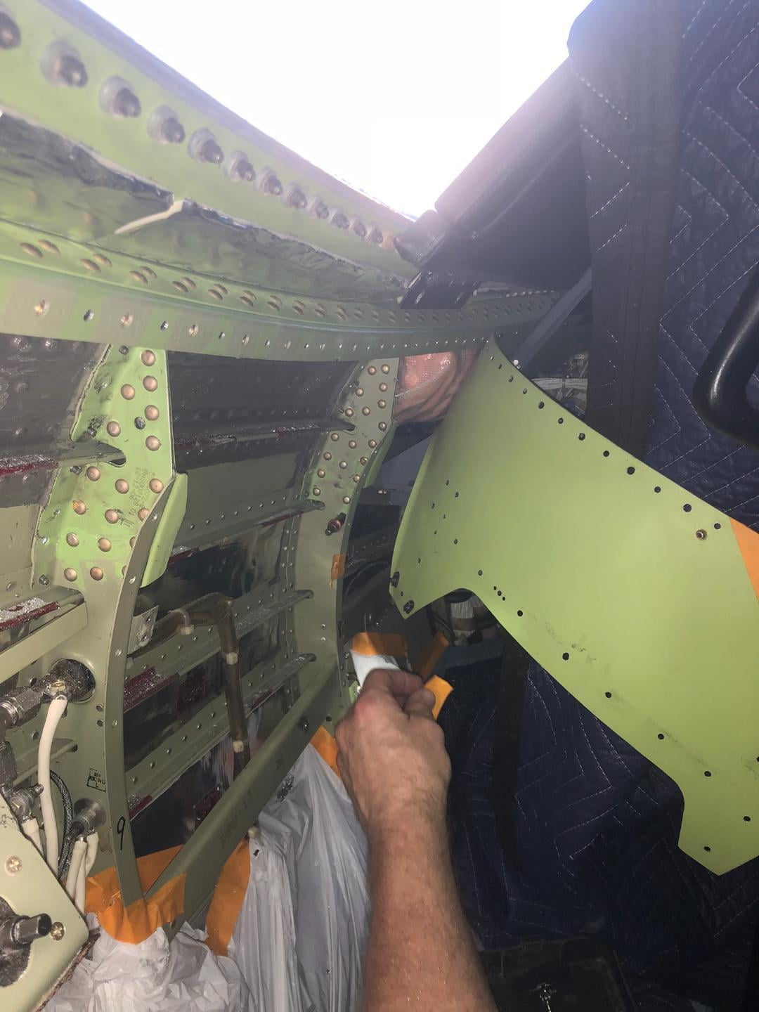 Lear fuselage frame repair