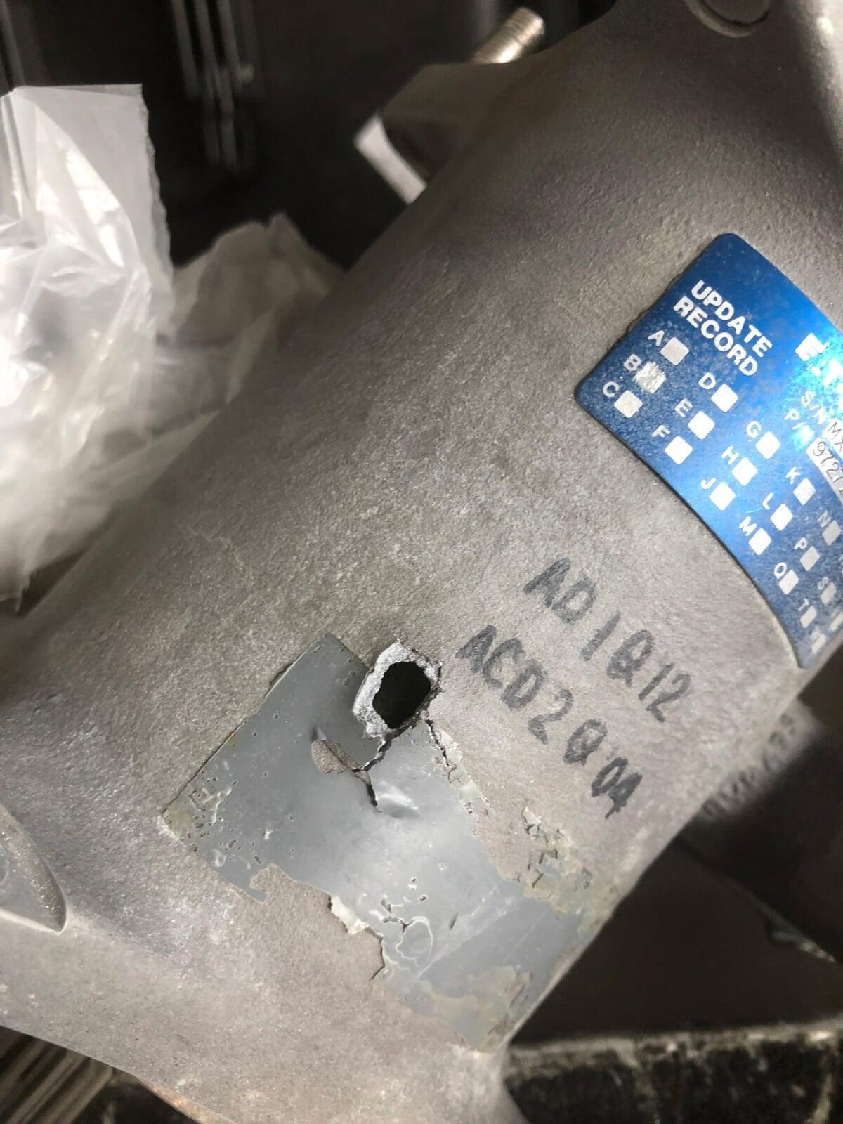 Damaged engine pump, source of debris in fuel system