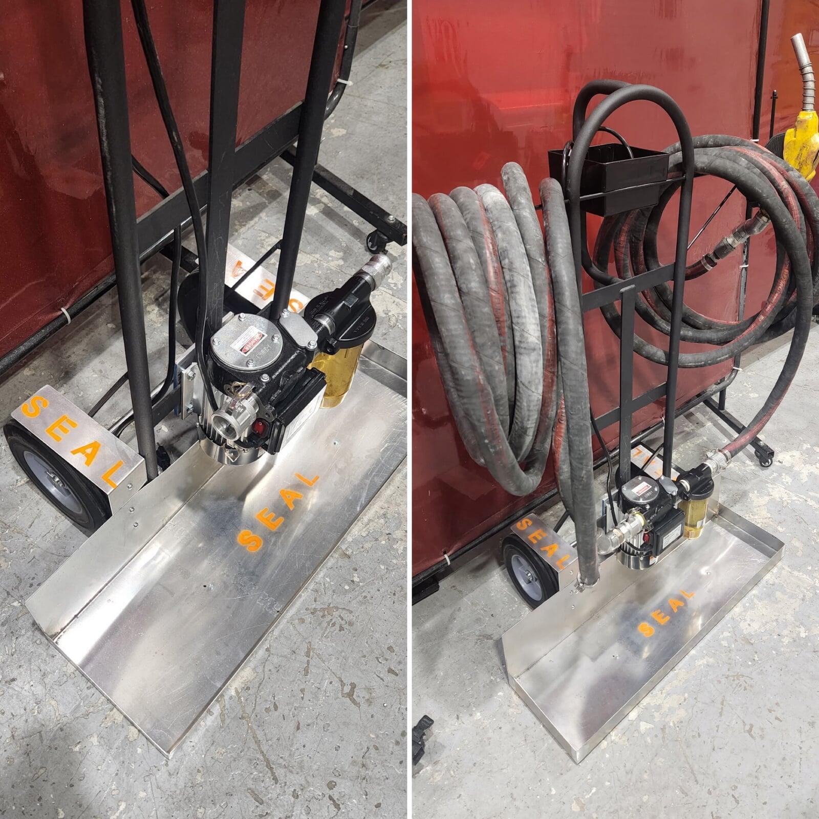Custom fuel transfer cart